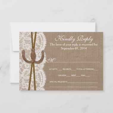 The Rustic Horseshoe Wedding Collection RSVP Card