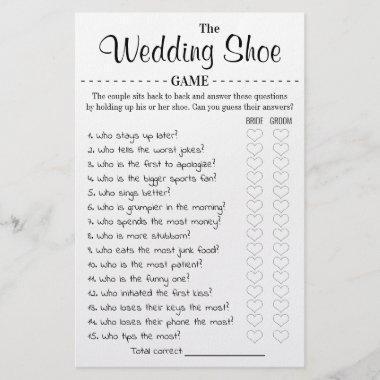 The Wedding Shoe Game Invitations Flyer