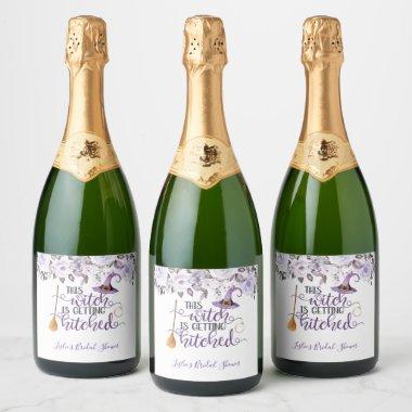 This Witch is Getting Hitched Sparkling Wine Label