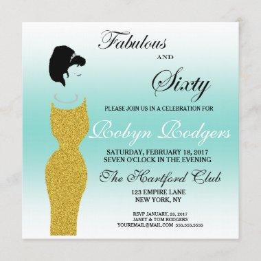 Tiara Party Fabulous And 60 60th Birthday Party Invitations