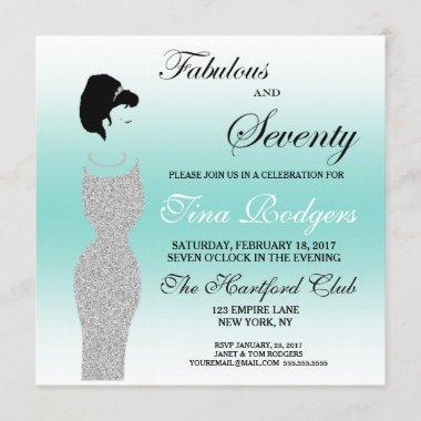 Tiara Party Fabulous And 70 70th Birthday Party Invitations