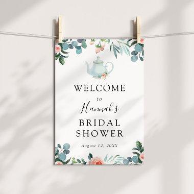 Time for Tea Bridal Shower Welcome Poster