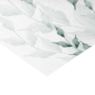 Tissue Paper | Grayed Jade Green Botanical
