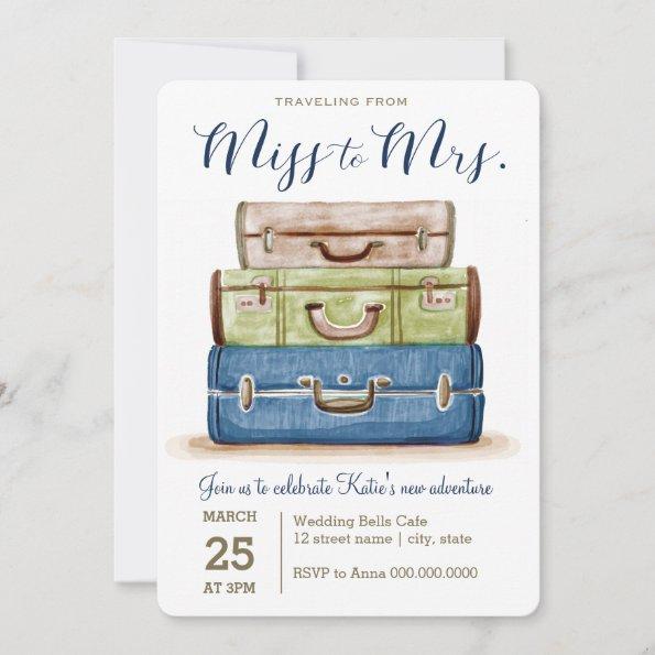 Traveling from Miss to Mrs. Shower Invitations