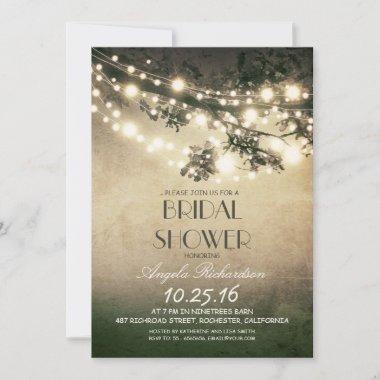 tree branches & string lights bridal shower Invitations