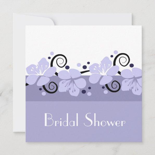 Trendy Bridal Shower Invite - Lavender Flowers