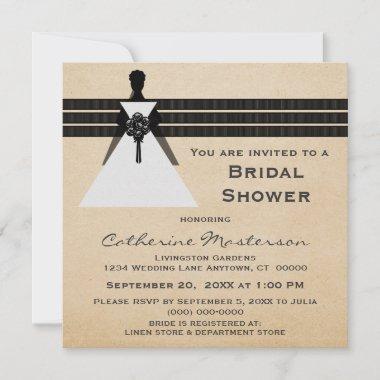 Trendy Bride Bridal Shower Invite, Gray Invitations