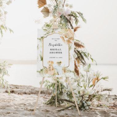 Tropical Beach Bridal Shower Welcome Sign