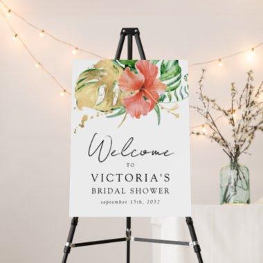 Tropical Floral Bridal Shower Welcome Sign