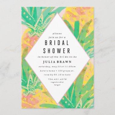 TROPICAL LUAU bridal shower Invitations