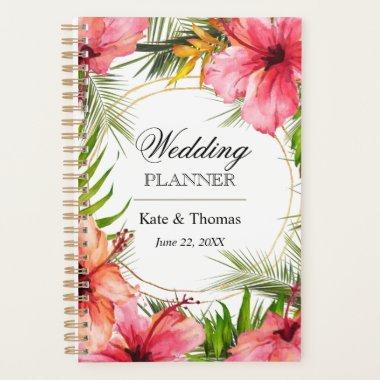 Tropical Palm Tree and Hibiscus Flowers Wedding Planner