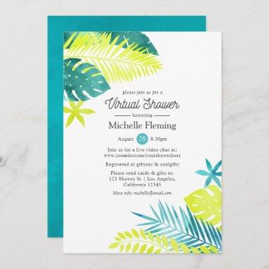 Tropical Virtual Baby or Bridal Shower Invitations