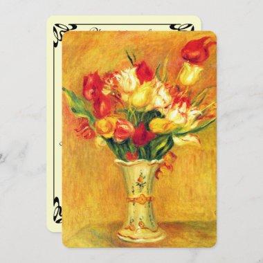 Tulips by Pierre Renoir, Vintage Bridal Shower Invitations