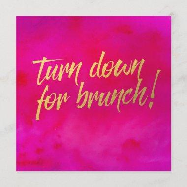 Turn Down for Brunch Invitations Pearl Shimmer