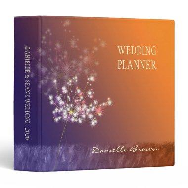 Twilight Dandelion Autumn Wedding Planner Binder