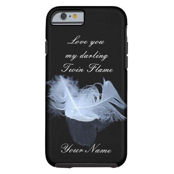 Twin flame feathers and reflection tough iPhone 6 case