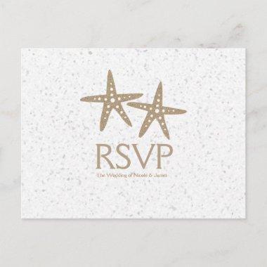 Two Starfish Beach Wedding RSVP cards