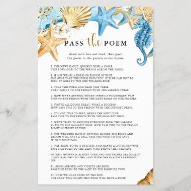 Under the Sea Pass the Poem Bridal Shower Game