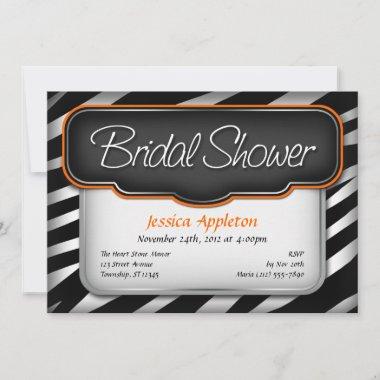 Unique Zebra Print Bridal Shower Invitations