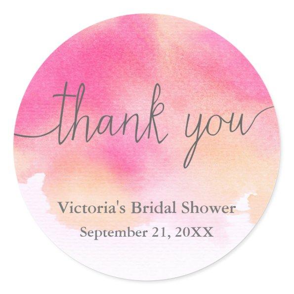 Vibrant Dreams Bridal Shower Thank You Sticker