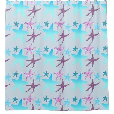 Vibrant Starfish Shower Curtain