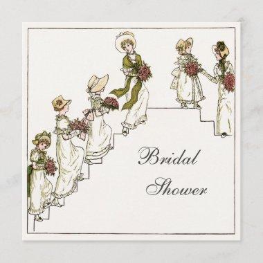 Victorian Bride and Bridesmaids Bridal Shower Invitations