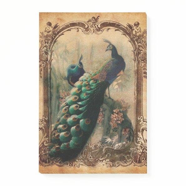 victorian french country modern vintage peacock post-it notes