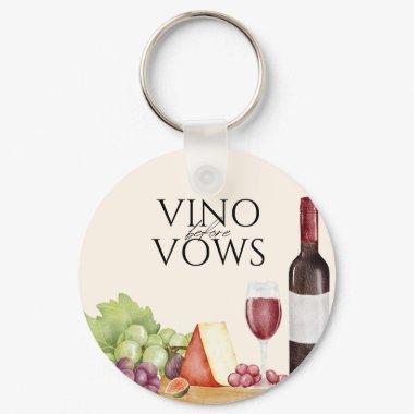 Vino before Vows Charcuterie Board Bridal Shower Keychain