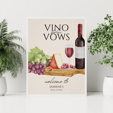 Vino before Vows Charcuterie Bridal Shower Welcome Poster