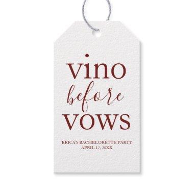 Vino Before Vows Favor Tags