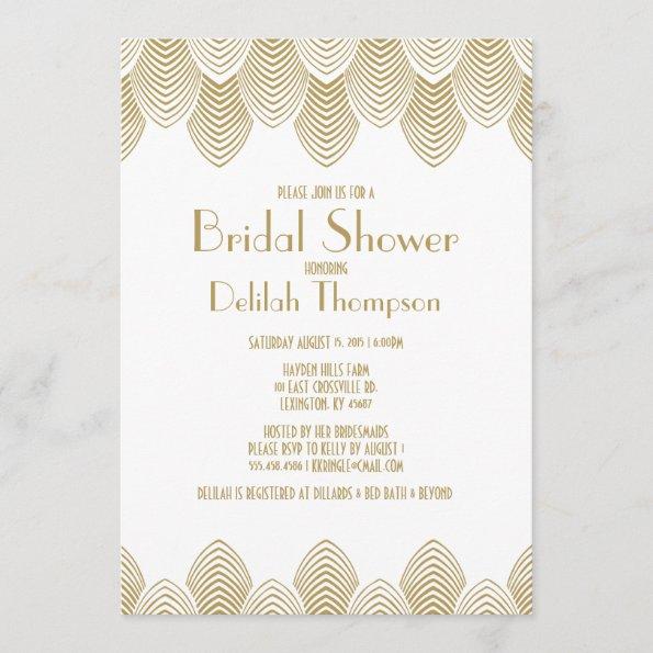 Vintage 20's Art Deco Bridal Shower Invitations