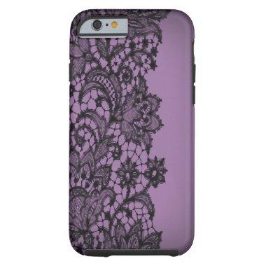 Vintage blackLace purple Paris fashion iPhone5case Tough iPhone 6 Case