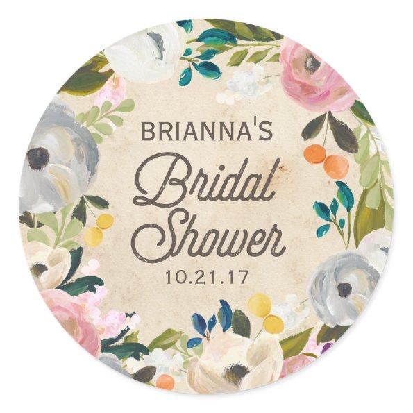 Vintage Florals | Bridal Shower Sticker