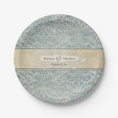 Vintage French Regency Lace Wedding Decor Paper Plates