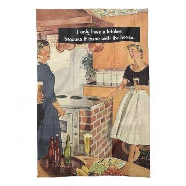 Vintage Funny Bridal Shower / House Warming Party Kitchen Towel
