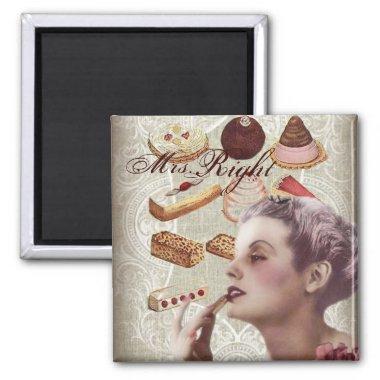 vintage pastry bridal shower tea party magnet