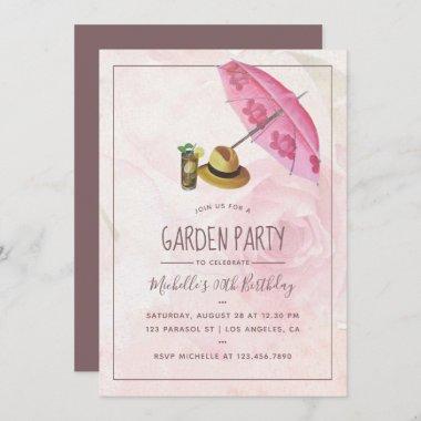 Vintage Retro Garden Party Invitations