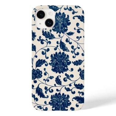Vintage William Morris inspired Blue Flower Case-Mate iPhone 14 Plus Case