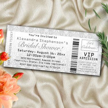 VIP Bridal Shower Admission Ticket Invitations