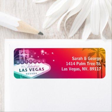 Viva Las Vegas Glam Wedding Address Label