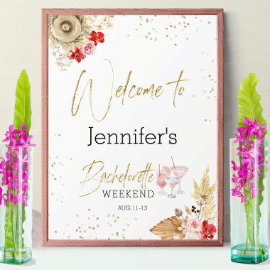 Watercolor Bachelorette Weekend Welcome Sign
