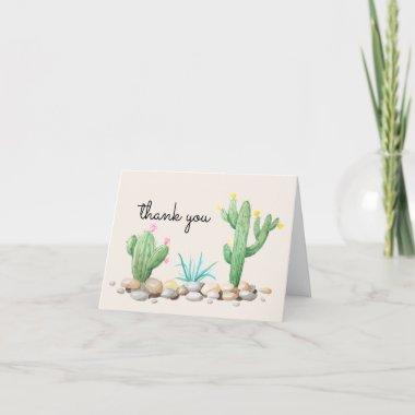 Watercolor Cactus Thank You Invitations