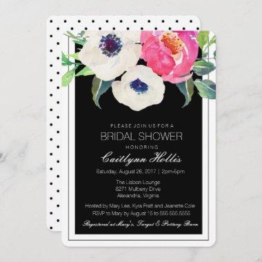 Watercolor Floral Bridal Shower Invitations