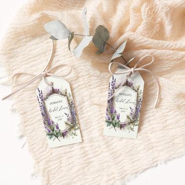 Watercolor Lavender Regal Bridal Shower Gift Tags