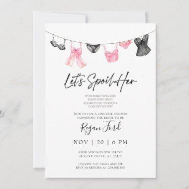 Watercolor Lingerie Party Invitations