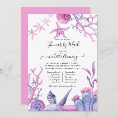 Watercolor Ocean Life Bridal Shower by Mail Invitations