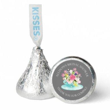 Watercolor Peonies Tea Cup Bridal Shower Hershey®' Hershey®'s Kisses®