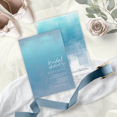 Watercolor Reflection Bridal Shower Blue ID774 Invitations