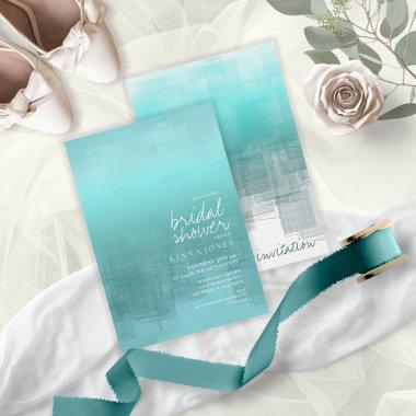 Watercolor Reflection Bridal Shower Teal ID774 Invitations