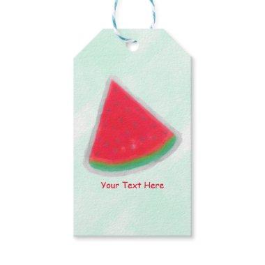 Watermelon Watercolor Birthday Party Custom Favor Gift Tags